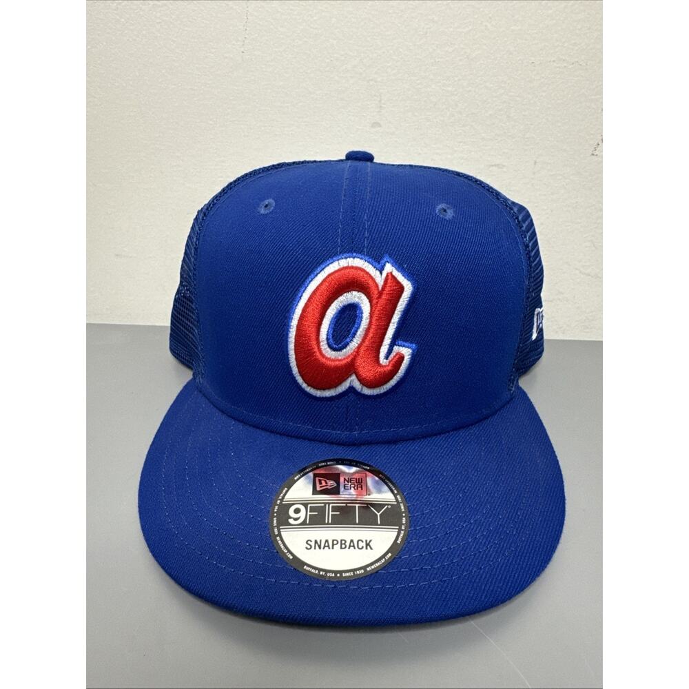 New Era VTG RETRO 9FIFTY Atlanta Braves 1972 Black Royal Blue Snapback Hat